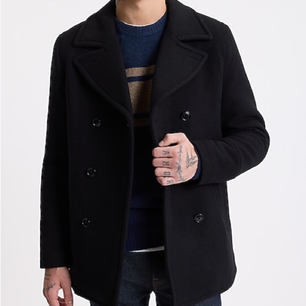 Stylish Black Peacoat